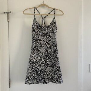 Outdoor Voices Snow Leopard Cheetah Print Exercise Dress